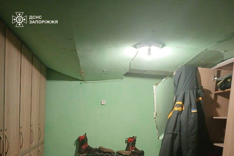 Rescue unit in Zaporizhzhia after shelling