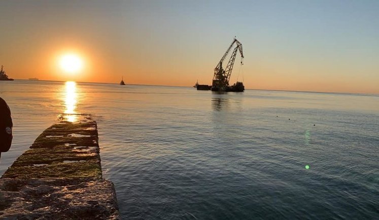 Delfi tanker taken from Odesa beach