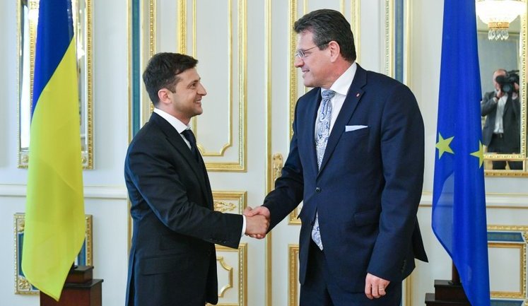 Зеленський обговорив співпрацю між Україною і ЄС з єврокомісаром з енергетики Марошем Шефчовичем. ФОТО