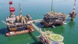 Russian Federation platforms in the Caspian Sea