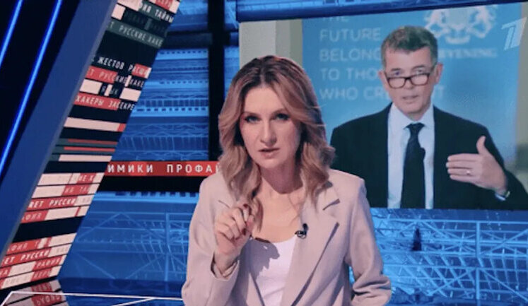 Russian propagandists aired on their First Channel address by MI6 chief Moore calling for spying