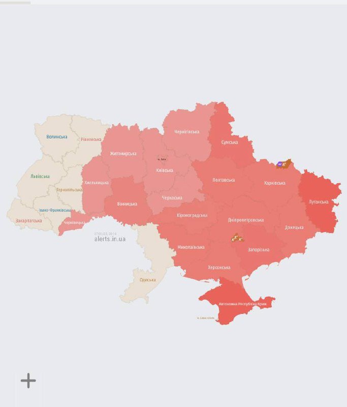 карта тривог