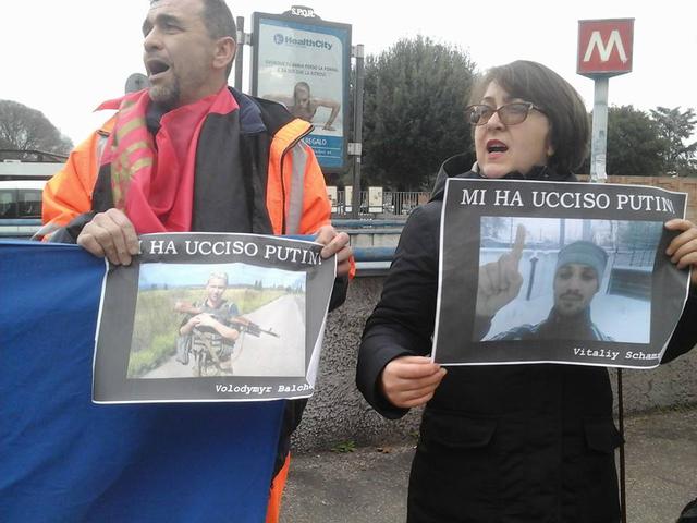 "Avdiivka is Ukrainian Aleppo": Ukrainians protest at Russian embassies in Riga, Rome and Lisbon 05