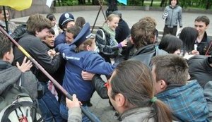 Во Львове "отрепетировали" приезд "Русского Единства". ФОТОрепортаж