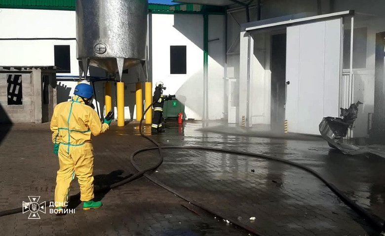 Strike on a factory in Volyn: an ammonia leak occurred