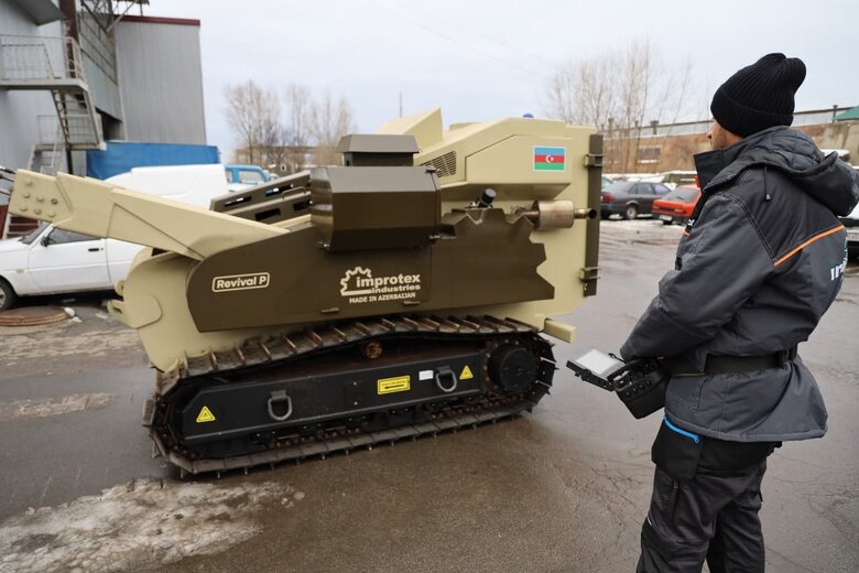 Azerbaijan hands over demining machine to Ukraine 01