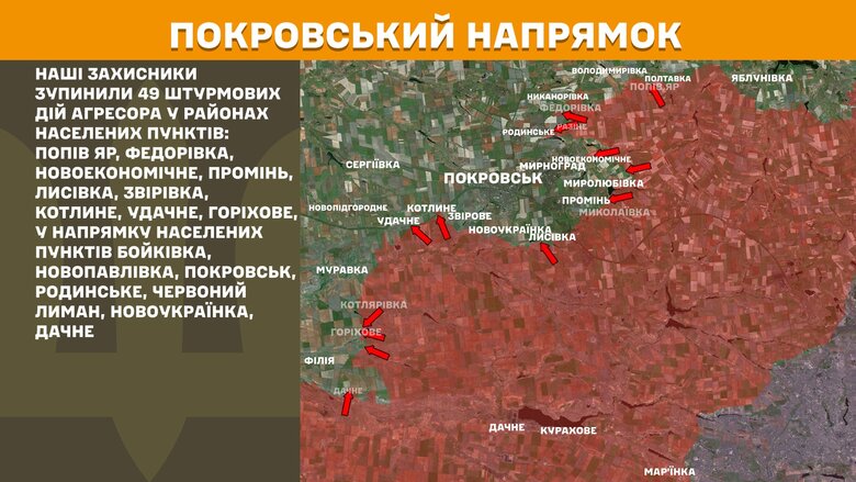 Мапи бойових дій на ранок 31 липня