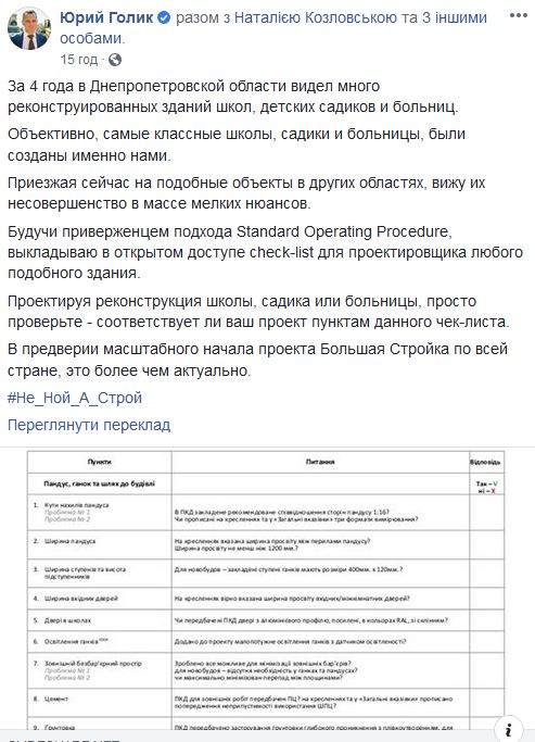 Радник премєра Голик опублікував критерії оцінки проєктування нових шкіл і лікарень 01