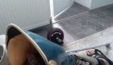 Кіт Мамай мирно спить у протезі ветерана АТО Дмитра Краслянського. ФОТО ДНЯ