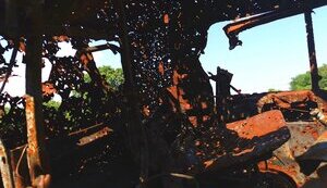Russian military equipment, burned in battles in south of Ukraine, was brought to Odesa. VIDEO&PHOTOS