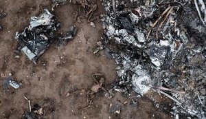 Знищений російський гелікоптер під Макаровом. ФОТО