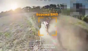 Розбито колону ворожої техніки, яка намагалася здійснити прорив на Харківщині. ВIДЕО