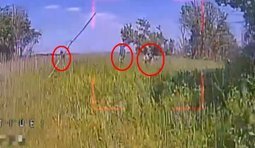 український дрон-ждун дочекався росіян
