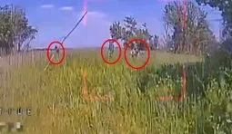 український дрон-ждун дочекався росіян