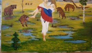 Картина "Путин спасает Россию" порвала интернет. ФОТО