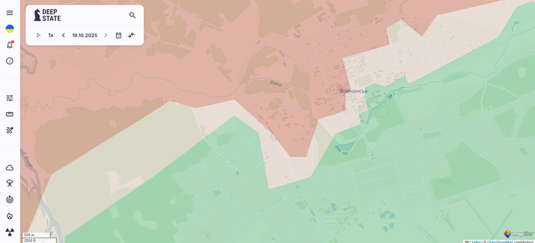 Vovchansk map