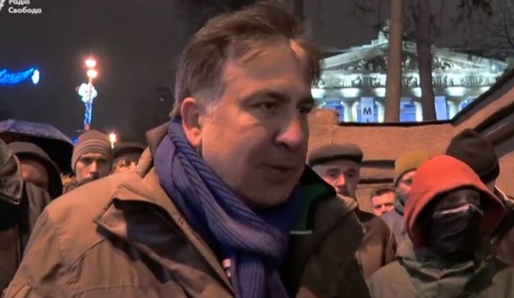 "We’ve withdrawn our people for it is path of peace we follow," Saakashvili told his version of Kyiv’s Zhovtnevyi Palace siege