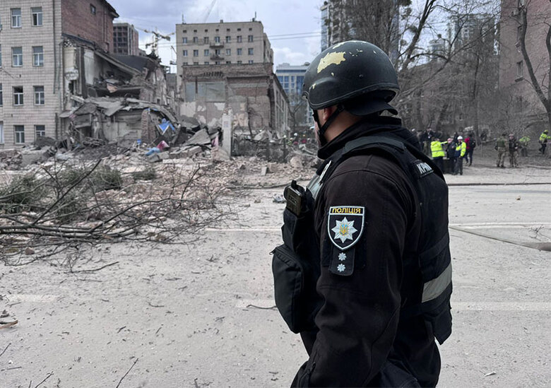 Київ після обстрілу