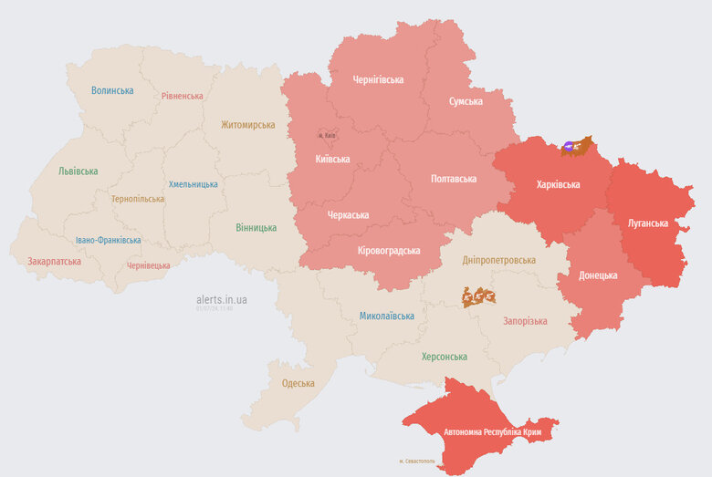 повітряна тривога 1 липня