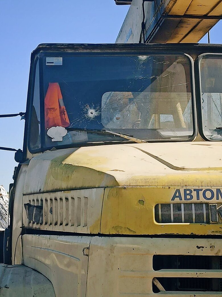 Road construction company damaged in Dnipropetrovsk region