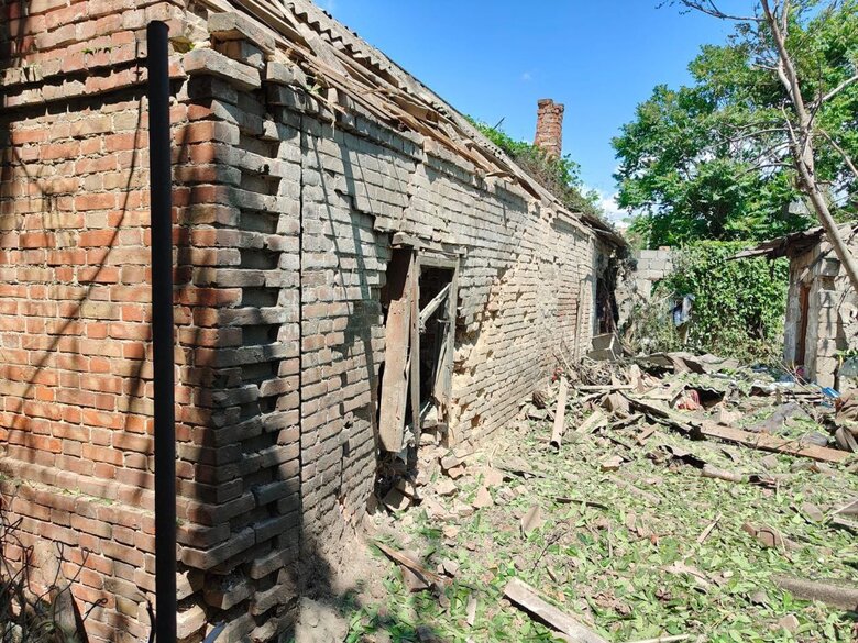 Russian shelling of the Nikopol district on 23 June