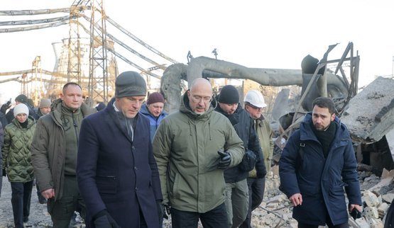 Марок Рютте ознайомився з наслідками нічного удару по київській ТЕЦ