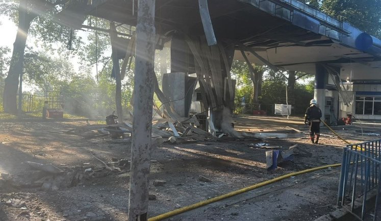 Russian forces struck petrol station in Zhytomyr region: two people injured (updated). PHOTO