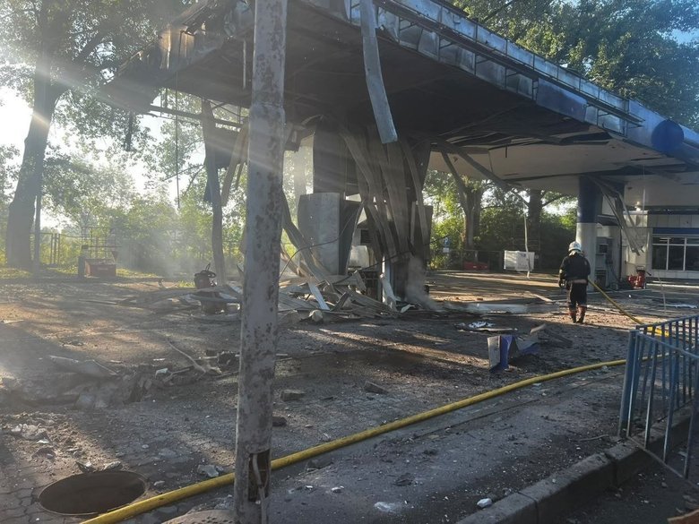 азс у Малині після удару