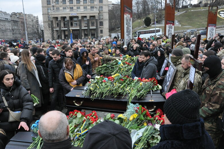Із чотирма бійцями диверсійної групи Братства, які загинули на Брянщині в грудні 2022 року, попрощалися у Києві 17