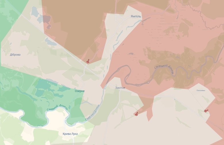 Ворог просунувся біля Закітного