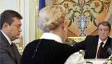 В понедельник Ющенко собирает у себя Тимошенко, Стельмаха и, зачем-то, Януковича...