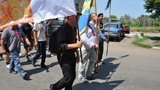 Участники протестного марша на Киев выдвинулись из Врадиевки в Первомайск. ФОТОрепортаж