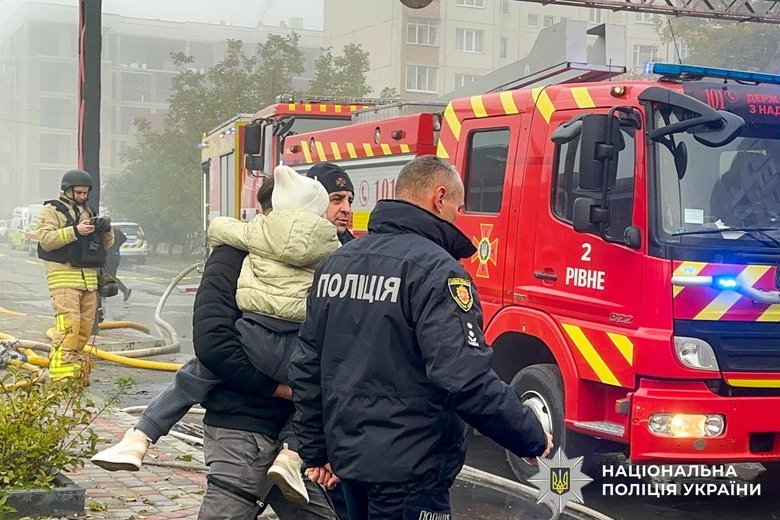 Russian attack on Rivne on 14 October – eight wounded, four hospitalised