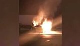 Автомобіль з ГБО загорівся біля київської заправки. ВIДЕО