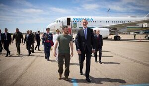 Zelenskyy arrives on an official visit to Spain. PHOTO