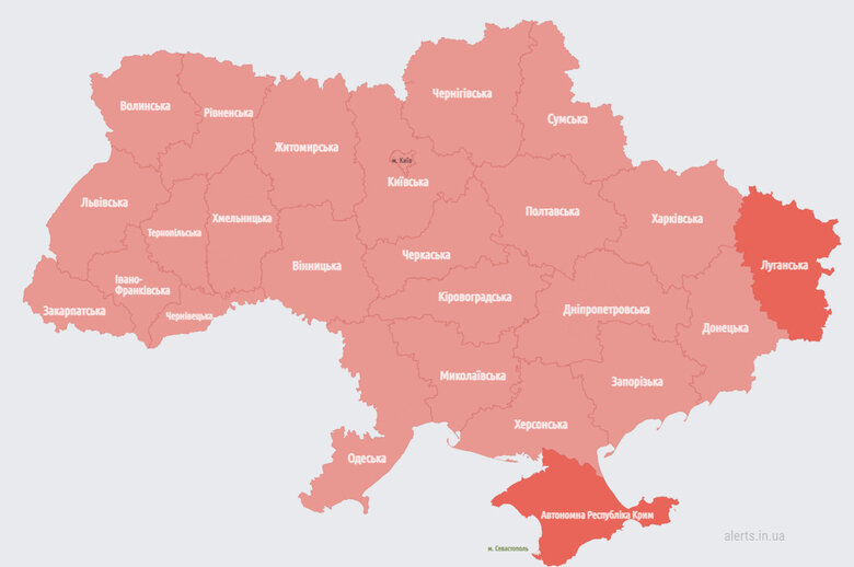 По всей Украине объявляли воздушную тревогу из-за взлета МиГ-31 в Беларуси 01