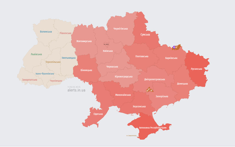 Карта повітряних тривог