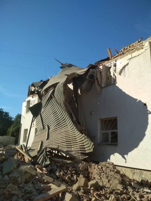 Науково-дослідницький інститут у Львові після атаки Шахеда