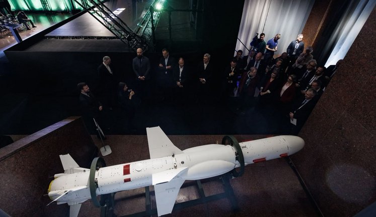 Shmyhal showcases Ukrainian missiles and drones to NATO representatives. PHOTOS