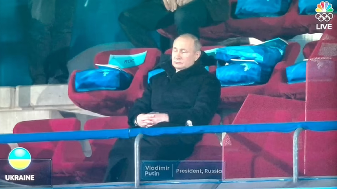 Путин сделал вид, что спит, в момент выхода украинской сборной на открытии Олимпиады-2022 01