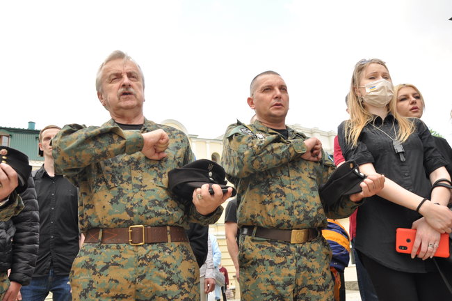 С умершим ветераном ОУН-УПА и дивизии Галичина Орестом Васкулом простились в Киеве 46