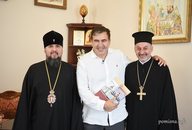 Епіфаній і Саакашвілі обговорили визнання ПЦУ Грузинською православною церквою 03