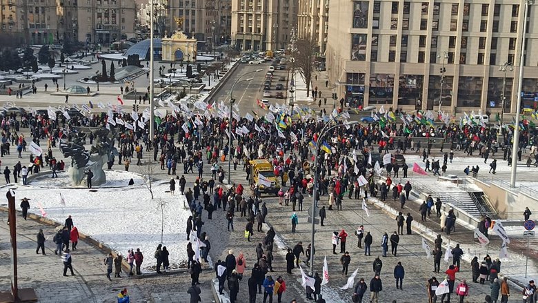 Учасники мітингу SaveФОП розпочали ходу у центрі Києва 22