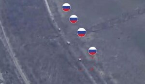 Уничтожение вражеской колонны из четырех танков-"сараев" на Торецком направлении. ВИДЕО
