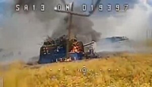 Two BTR-82 armoured personnel carriers and two tanks with mine trawls destroyed: drone operators from 53rd SMB repelled mechanised assault by occupiers. VIDEO