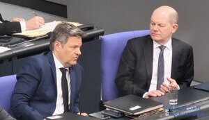 Віцеканцлер - міністр економіки ФРН Роберт Габек та канцлер ФРН Олаф Шольц