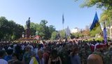 У парку Шевченка завершується підготовка до Маршу Захисників України. ФОТОрепортаж