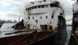 На суднобудівному заводі в Херсоні горіло судно, - ДСНС. ФОТО