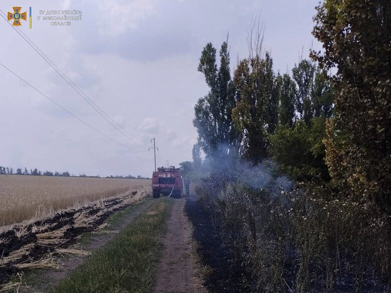За минувшие сутки в Николаевской области из-за обстрелов российских войск произошло три пожара, - ГСЧС 06