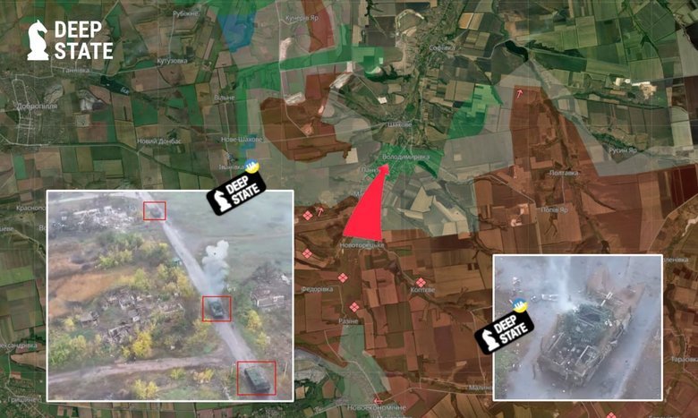 Механізована атака РФ на Володимирівку